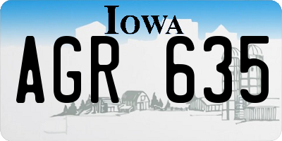 IA license plate AGR635
