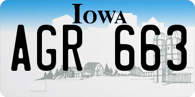 IA license plate AGR663