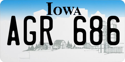 IA license plate AGR686