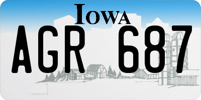 IA license plate AGR687