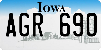 IA license plate AGR690