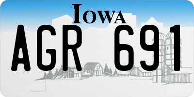 IA license plate AGR691