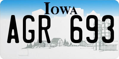 IA license plate AGR693