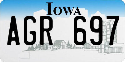 IA license plate AGR697