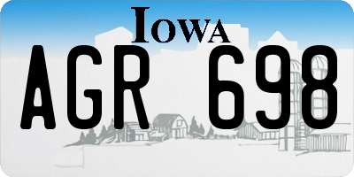 IA license plate AGR698