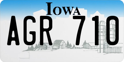 IA license plate AGR710