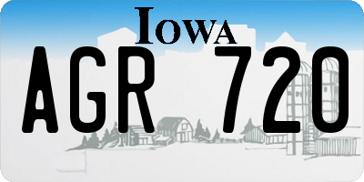 IA license plate AGR720