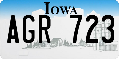 IA license plate AGR723