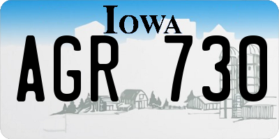 IA license plate AGR730