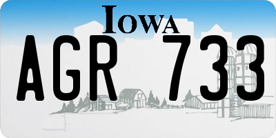 IA license plate AGR733