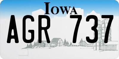 IA license plate AGR737