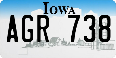 IA license plate AGR738