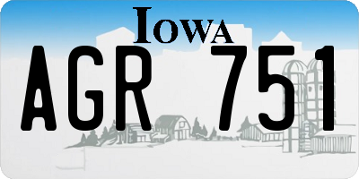 IA license plate AGR751