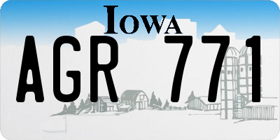 IA license plate AGR771