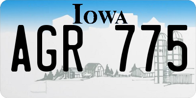 IA license plate AGR775