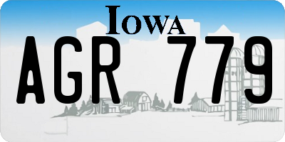 IA license plate AGR779