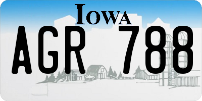 IA license plate AGR788
