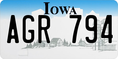 IA license plate AGR794