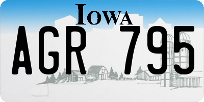 IA license plate AGR795