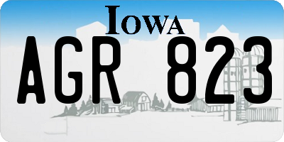 IA license plate AGR823