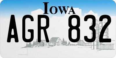 IA license plate AGR832