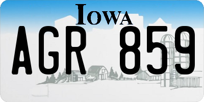 IA license plate AGR859
