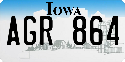 IA license plate AGR864