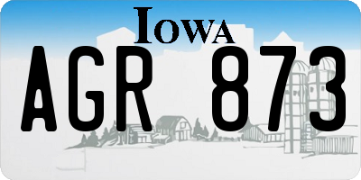 IA license plate AGR873