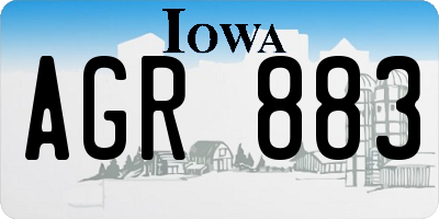 IA license plate AGR883