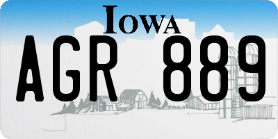 IA license plate AGR889