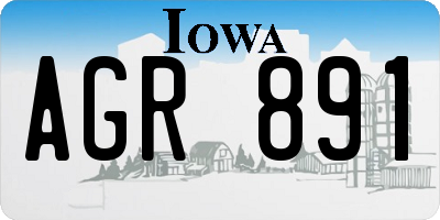 IA license plate AGR891