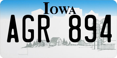 IA license plate AGR894