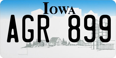 IA license plate AGR899