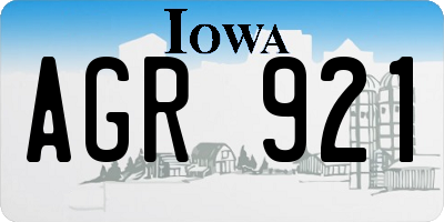 IA license plate AGR921