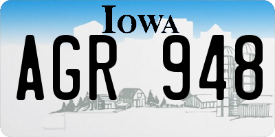IA license plate AGR948