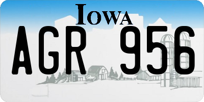 IA license plate AGR956