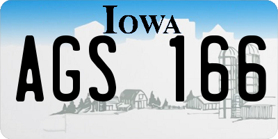 IA license plate AGS166