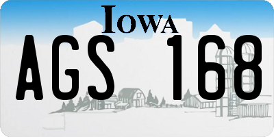 IA license plate AGS168