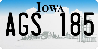 IA license plate AGS185