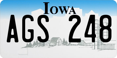 IA license plate AGS248