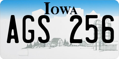 IA license plate AGS256