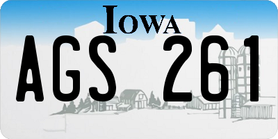 IA license plate AGS261