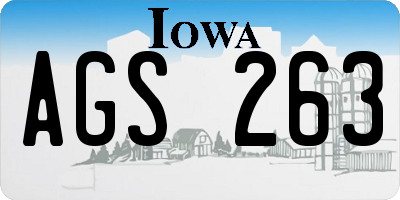 IA license plate AGS263