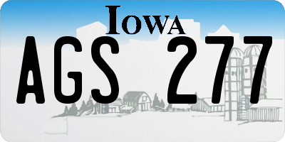 IA license plate AGS277