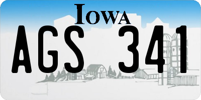 IA license plate AGS341