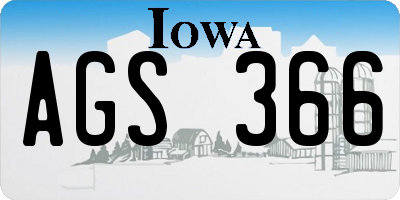 IA license plate AGS366