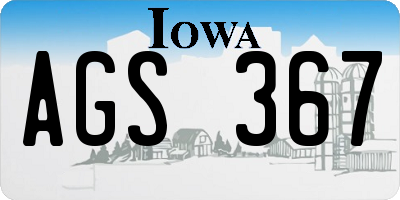 IA license plate AGS367