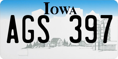 IA license plate AGS397