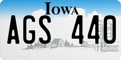 IA license plate AGS440