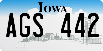 IA license plate AGS442